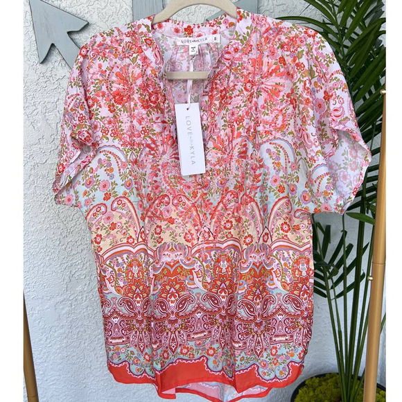 Anthropologie Tops - NWT Love Kyla Oversized Embroidered Blouse Paisley - Handmade in India